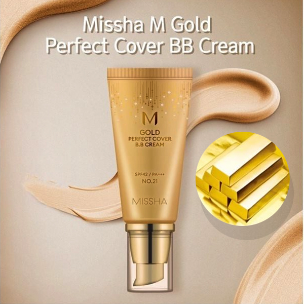 MISSHA M Gold Perfect Cover BB Cream SPF42/PA+++  корейский BB крем для лица. Вторая красивая фотография