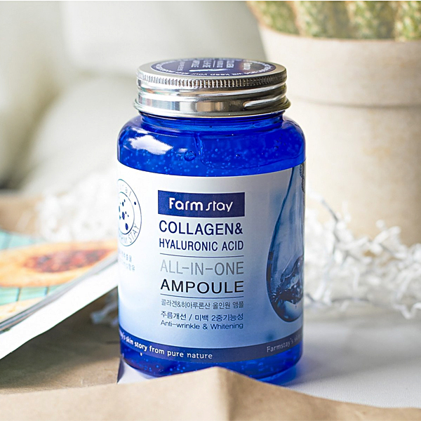 FARM STAY Collagen & Hyaluronic Acid All In One Ampoule Увлажняющая