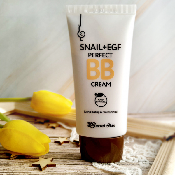 Secret Skin Snail+EGF Perfect BB Cream - корейский BB крем для лица с экстрактом улитки. Вторая красивая фотография