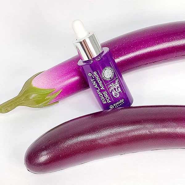 EYENLIP Eggplant 9 Pore Ampoule - корейская ампульная сыворотка для лица. Вторая красивая фотография