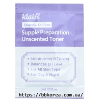 Пробник Klairs Supple Preparation Unscented Toner