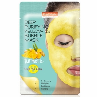 PUREDERM Deep Purifying Yellow O2 Bubble Mask Turmeric