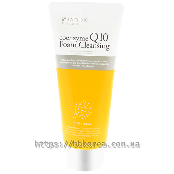 3W CLINIC Coenzyme Q10 Foam Cleansing - пінка для зрілої шкіри