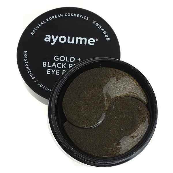 AYOUME Eye Patch Gold+Black Pearl - гидрогелевые патчи для глаз корейские