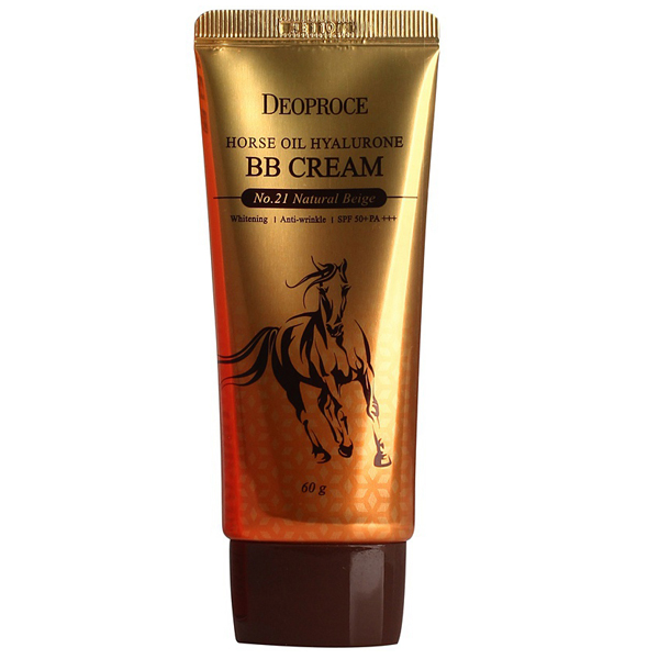 Deoproce Horse Oil Hyalurone BB Cream SPF50+/PA+++  тональный BB крем для лица