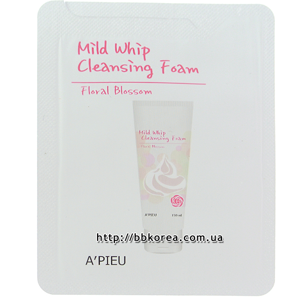 Пробник A'pieu Mild whip cleansing foam (Floral blossom)