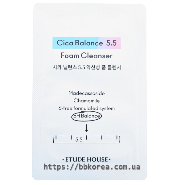 Пробник ETUDE HOUSE Cica Balance 5.5 Foam Cleanser