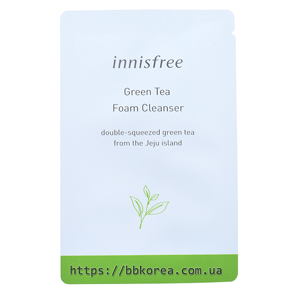 Пробник Innisfree green tea foam cleanser