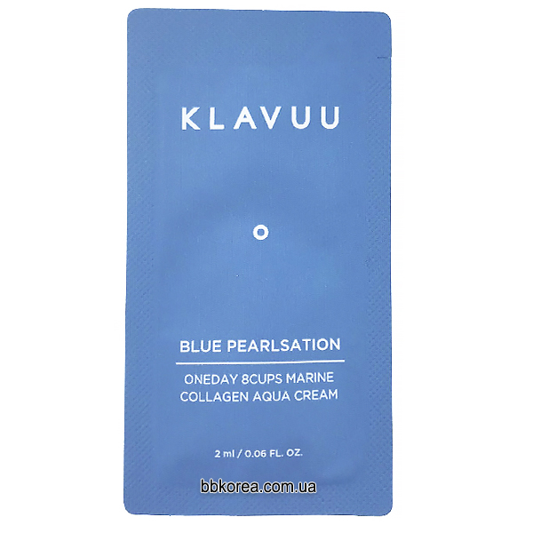 Пробник Klavuu Blue Pearlsation Oneday 8cups Marine Collagen Aqua Cream x10шт