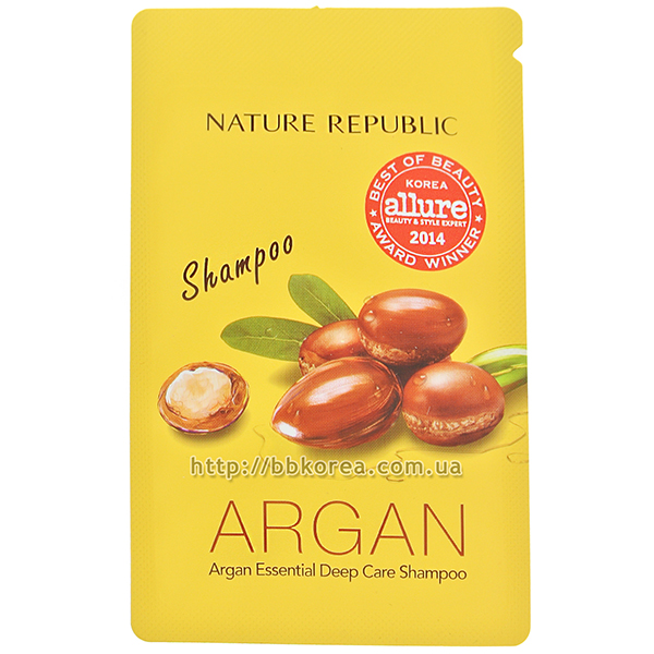Пробник Nature republic Argan Essential Deep Care Shampoo