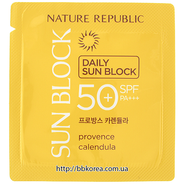 Пробник Nature Republic Povence Calendula Daily Sunblock SPF50+ PA+++