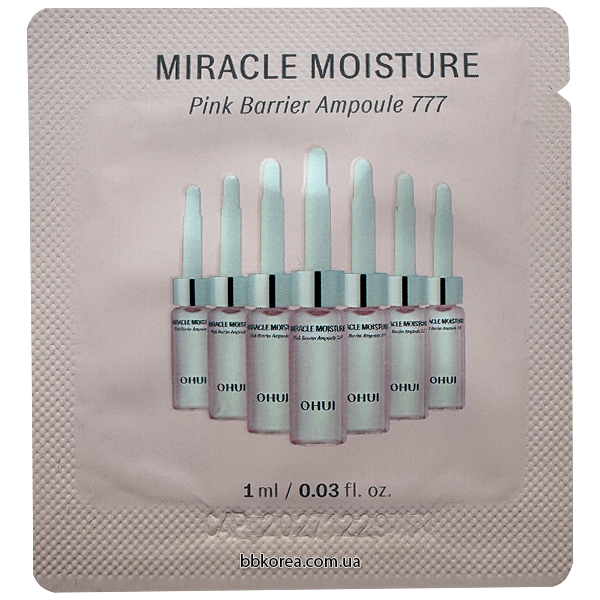 Пробник OHUI Miracle Moisture Pink Barrier Ampoule 777 x10шт