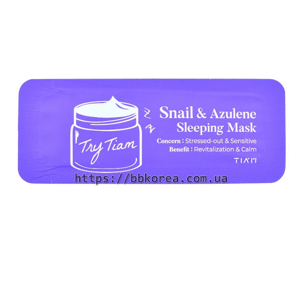 Пробник TIAM Snail & Azulene Sleeping Mask